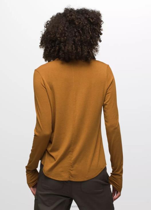 donne top a maniche lunghe Foundation 365 prAna erica speziata vestiario T6DPZ134