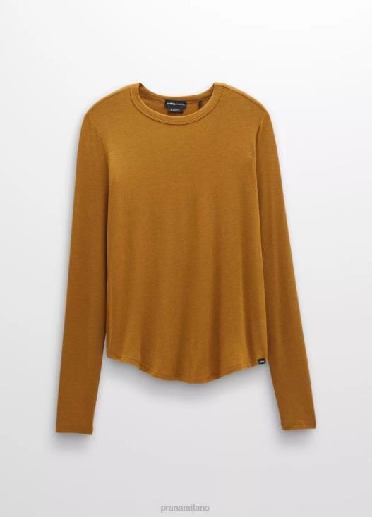 donne top a maniche lunghe Foundation 365 prAna erica speziata vestiario T6DPZ134