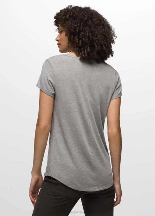 donne top con scollo a V Foundation 365 prAna grigio erica vestiario T6DPZ144