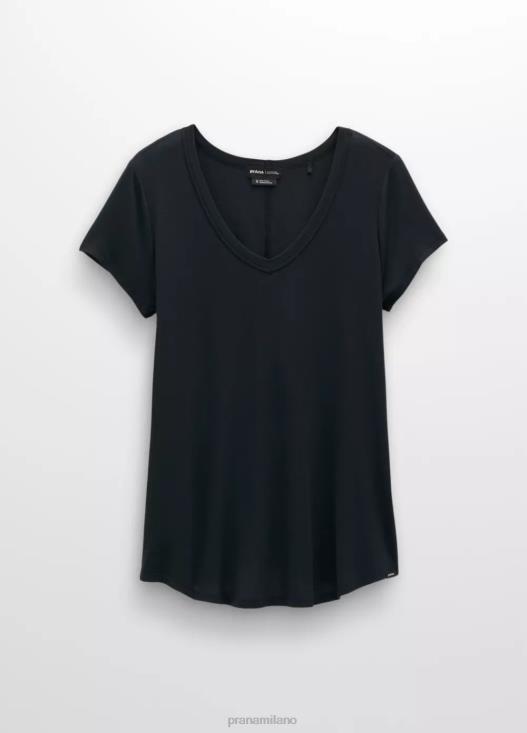 donne top con scollo a V Foundation 365 prAna nero vestiario T6DPZ146