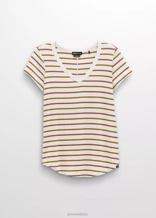 donne top con scollo a V Foundation 365 prAna striscia di tela vestiario T6DPZ143