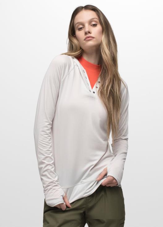 donne Felpa con cappuccio Sol Searcher prAna bianco morbido vestiario T6DPZ233