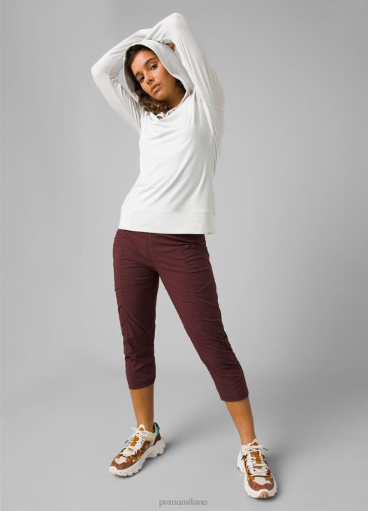 donne Felpa con cappuccio Sol Searcher prAna bianco morbido vestiario T6DPZ233