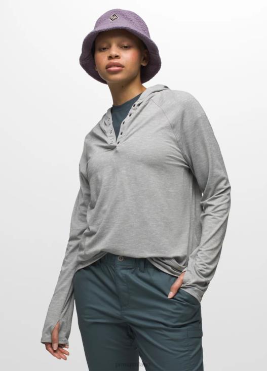 donne Felpa con cappuccio Sol Searcher prAna grigio erica vestiario T6DPZ234