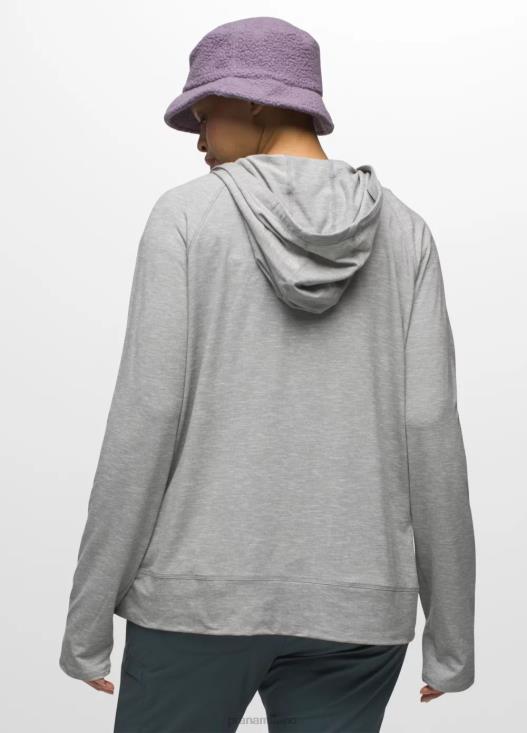 donne Felpa con cappuccio Sol Searcher prAna grigio erica vestiario T6DPZ234