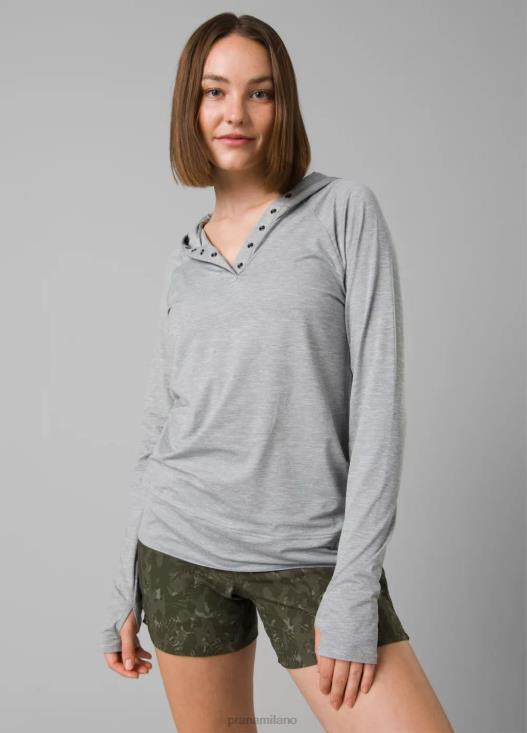 donne Felpa con cappuccio Sol Searcher prAna grigio erica vestiario T6DPZ234