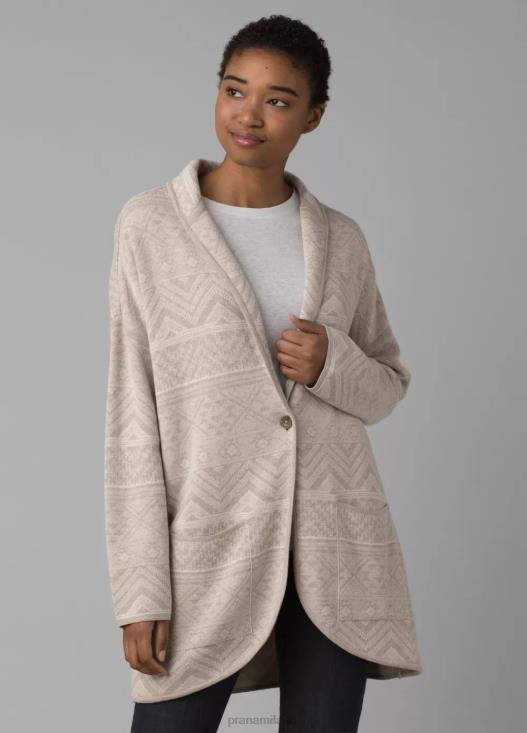 donne cardigan sevie prAna intarsio grigio ghiaia vestiario T6DPZ240