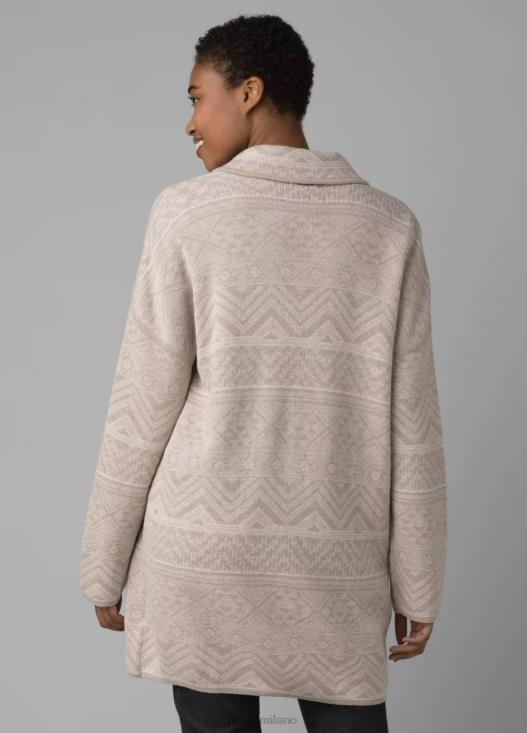 donne cardigan sevie prAna intarsio grigio ghiaia vestiario T6DPZ240