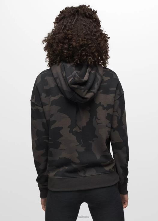 donne giacca comoda prAna mimetica nera vestiario T6DPZ170