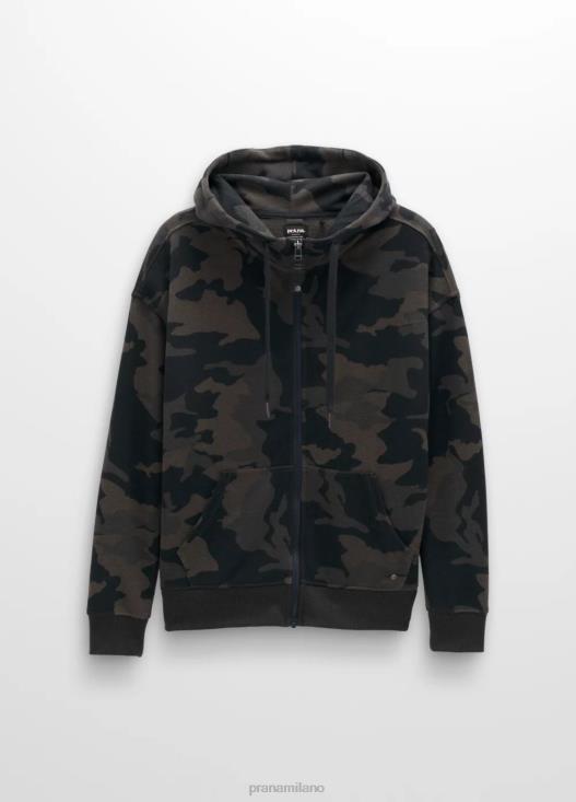 donne giacca comoda prAna mimetica nera vestiario T6DPZ170
