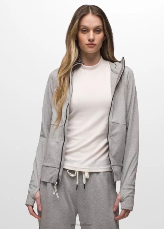 donne giacca di flusso di ghiaccio prAna grigio erica vestiario T6DPZ66