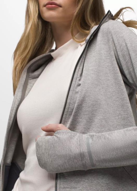 donne giacca di flusso di ghiaccio prAna grigio erica vestiario T6DPZ66