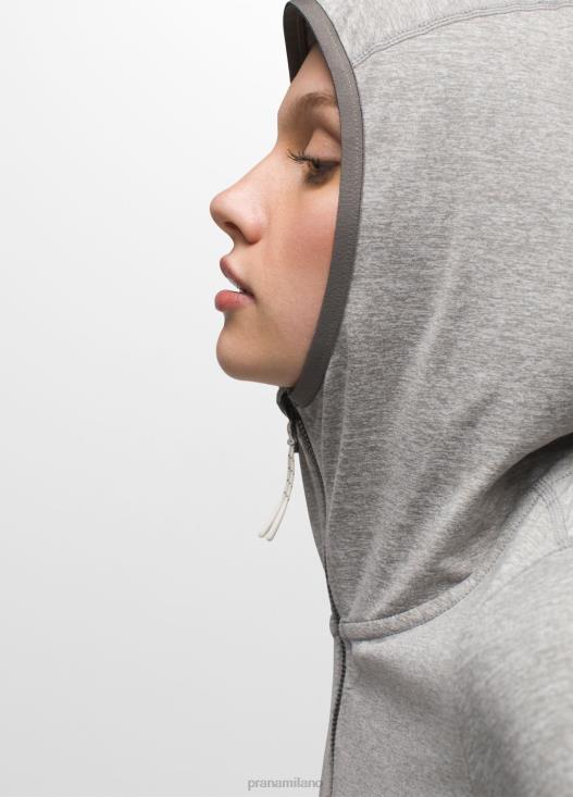 donne giacca di flusso di ghiaccio prAna grigio erica vestiario T6DPZ66
