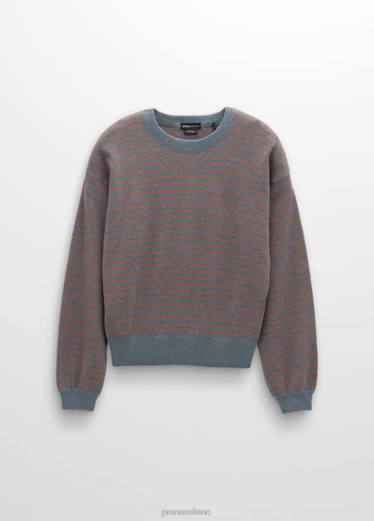 donne girocollo milani prAna striscia blu stagionata vestiario T6DPZ23