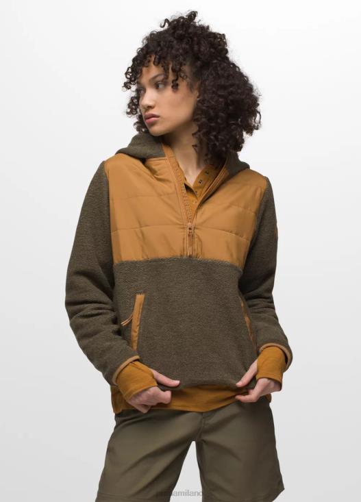 donne incredibile lana 1/2 zip prAna blocco verde ardesia vestiario T6DPZ139