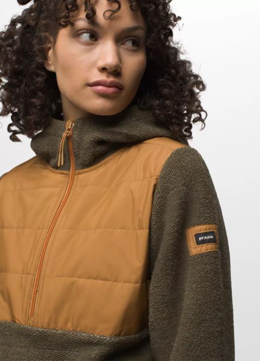 donne incredibile lana 1/2 zip prAna blocco verde ardesia vestiario T6DPZ139