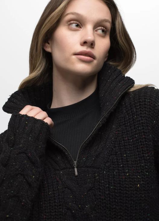 donne maglione di Laurel Creek prAna nero vestiario T6DPZ46