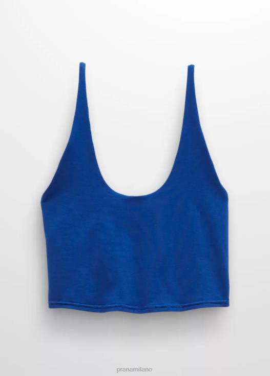 donne top corto chakara prAna ricco zaffiro vestiario T6DPZ121