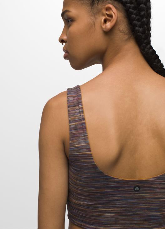 donne top corto reversibile Luxara prAna colorante spaziale speziato/gelso vestiario T6DPZ127