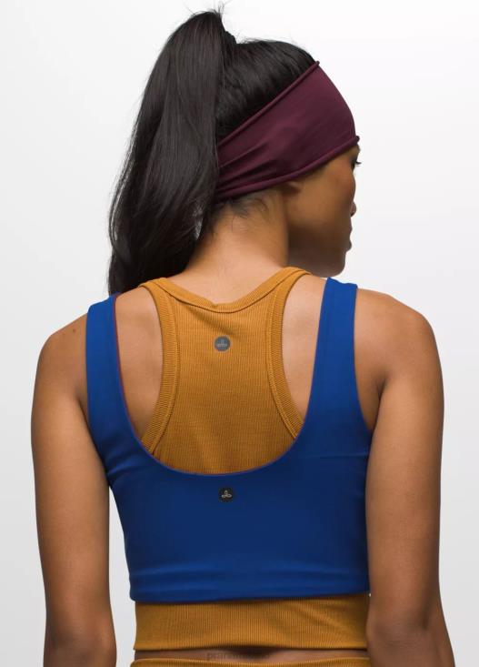 donne top corto reversibile Luxara prAna gelso/ricco zaffiro vestiario T6DPZ126