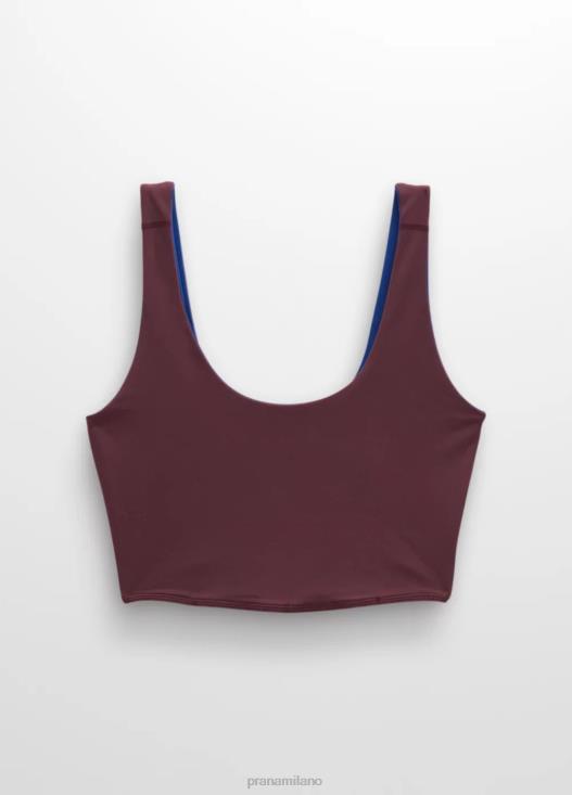 donne top corto reversibile Luxara prAna gelso/ricco zaffiro vestiario T6DPZ126