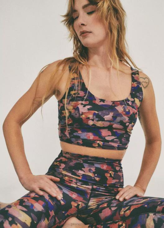 donne top corto reversibile Luxara prAna stordimento autunnale/ferro scuro vestiario T6DPZ128