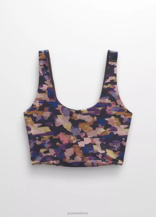 donne top corto reversibile Luxara prAna stordimento autunnale/ferro scuro vestiario T6DPZ128