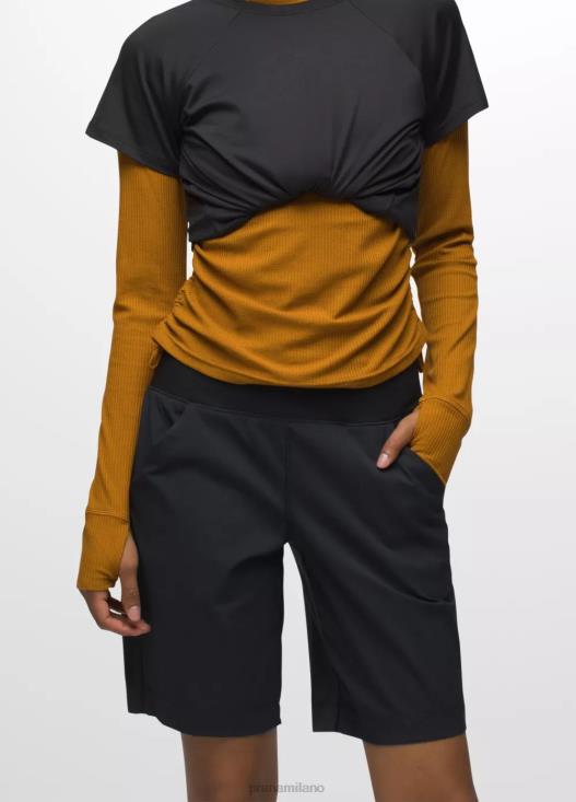 donne koen pantaloncino piatto davanti prAna nero fondi T6DPZ439