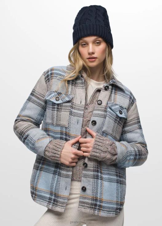 donne giacca di flanella a caduta inferiore prAna grande cielo azzurro vestiario T6DPZ61