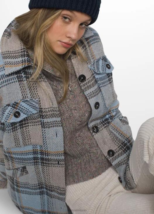 donne giacca di flanella a caduta inferiore prAna grande cielo azzurro vestiario T6DPZ61