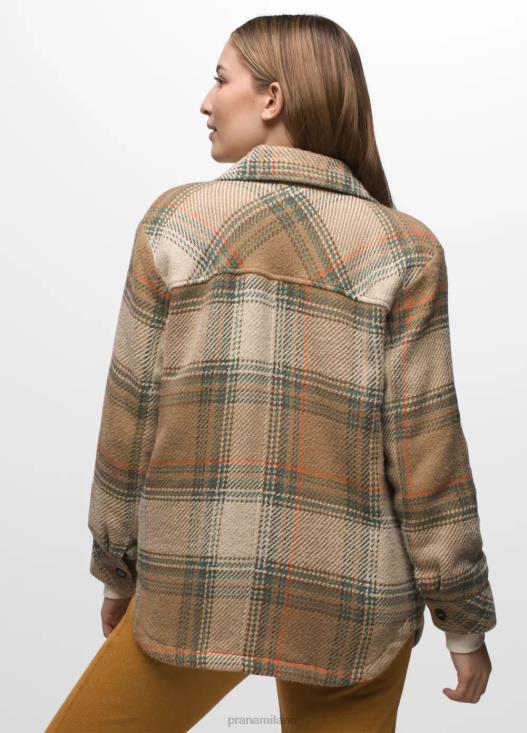 donne giacca di flanella a caduta inferiore prAna segale verde vestiario T6DPZ60