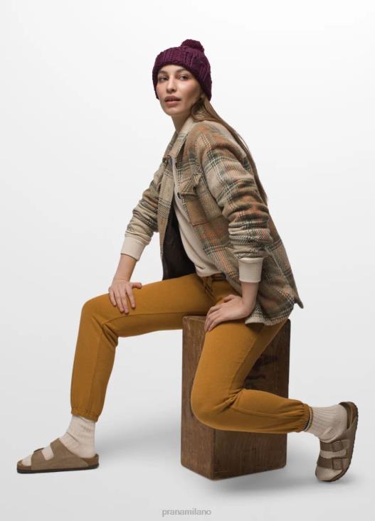 donne giacca di flanella a caduta inferiore prAna segale verde vestiario T6DPZ60