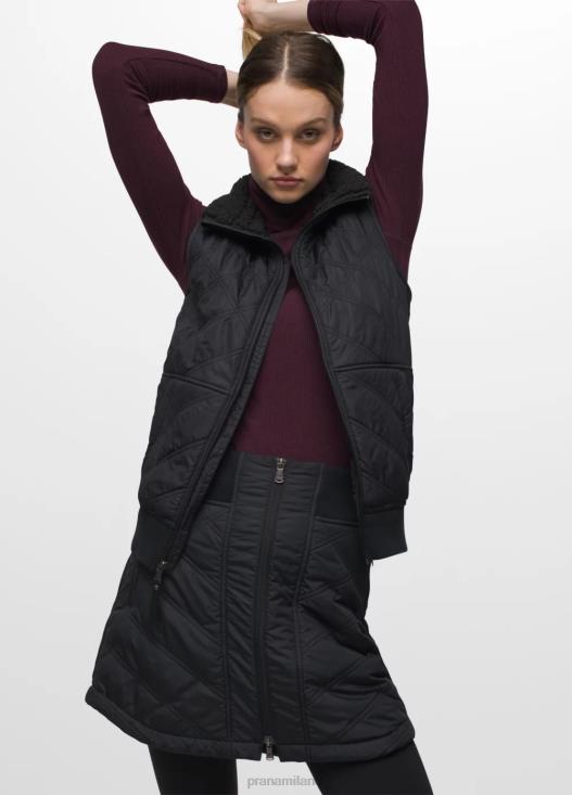 donne gilet esla prAna nero vestiario T6DPZ689