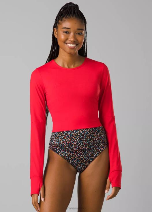 donne seleina superiore prAna rosso carminio nuotare T6DPZ595