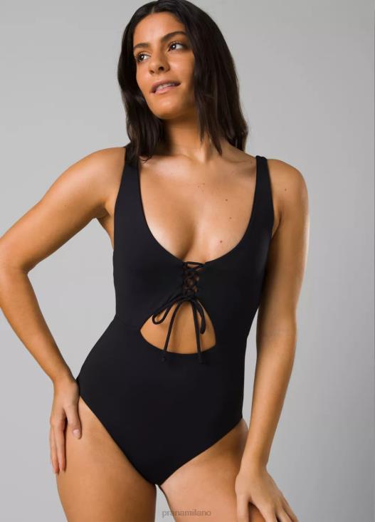 donne costume intero color rubino prAna nero nuotare T6DPZ620
