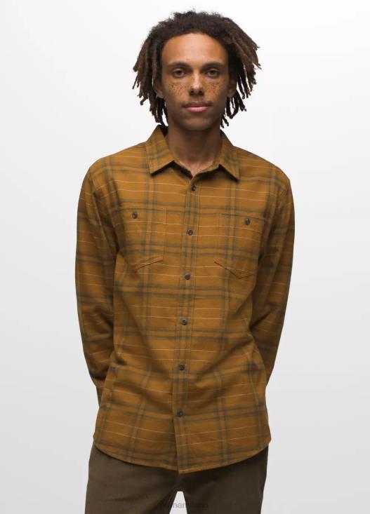 uomini camicia di flanella dolberg prAna bronzo antico vestiario T6DPZ829