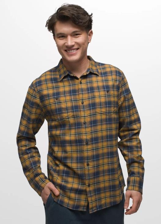 uomini camicia di flanella dolberg prAna imbarcarsi marrone vestiario T6DPZ831