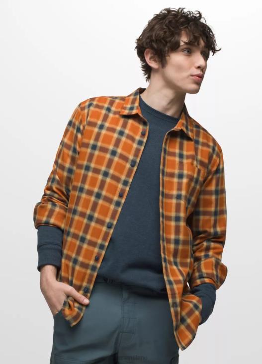 uomini camicia di flanella los feliz prAna Pan di zenzero vestiario T6DPZ813
