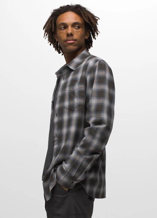 uomini camicia di flanella los feliz prAna blu stagionato vestiario T6DPZ812