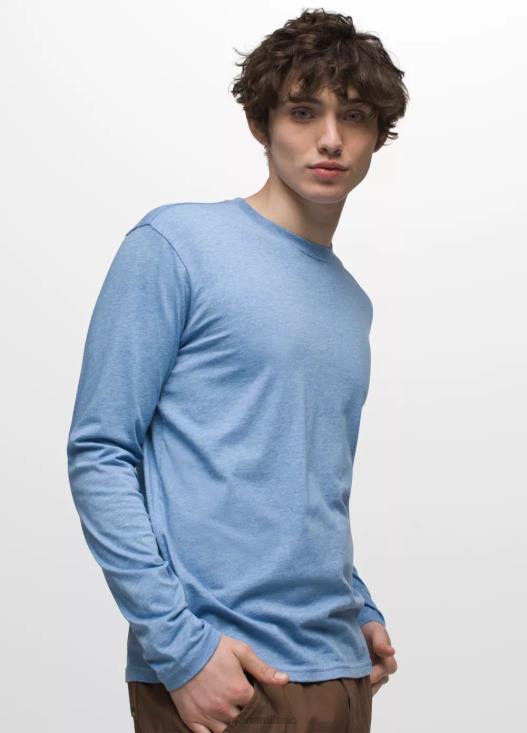 uomini maglietta a maniche lunghe prAna grande erica blu cielo vestiario T6DPZ854
