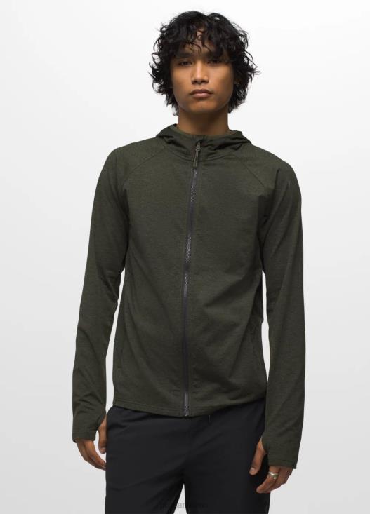 uomini Felpa con cappuccio e zip intera Ice Flow prAna erica sempreverde vestiario T6DPZ825