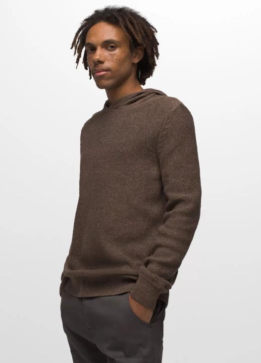 uomini maglione con cappuccio North Loop prAna seppia vestiario T6DPZ788