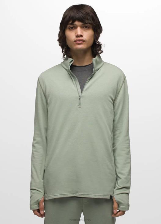 uomini rilevatore di altitudine 1/4 zip ii prAna verde minerale vestiario T6DPZ840