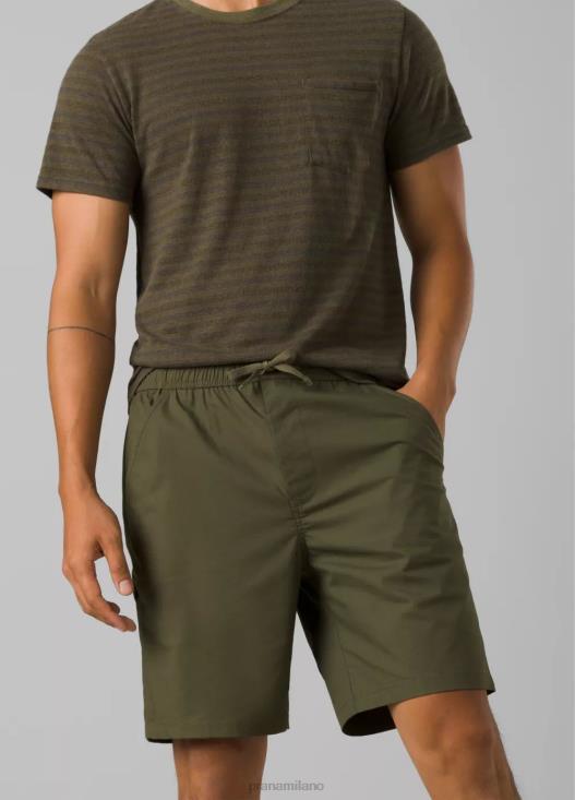 uomini pantaloncini a vita elettronica con doppia visiera prAna carico verde fondi T6DPZ1061
