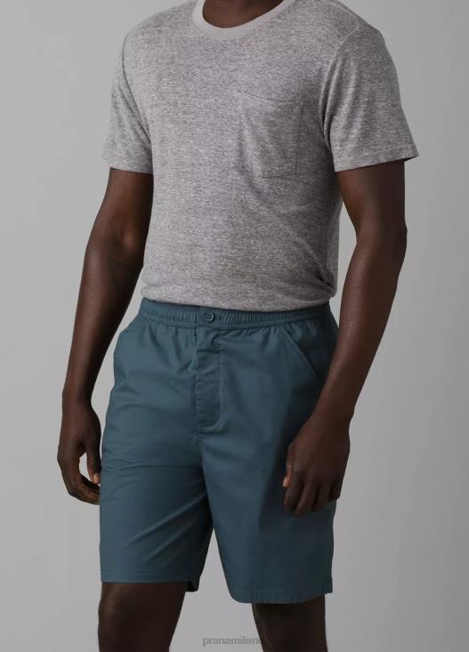 uomini pantaloncini a vita elettronica con doppia visiera prAna grigio blu fondi T6DPZ1059