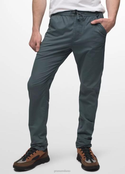 uomini pantaloni a vita elettronica con doppia visiera prAna grigio blu fondi T6DPZ999