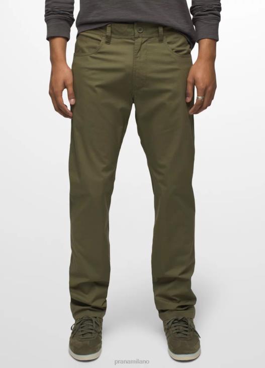 uomini pantaloni slim con doppia visiera prAna carico verde fondi T6DPZ979
