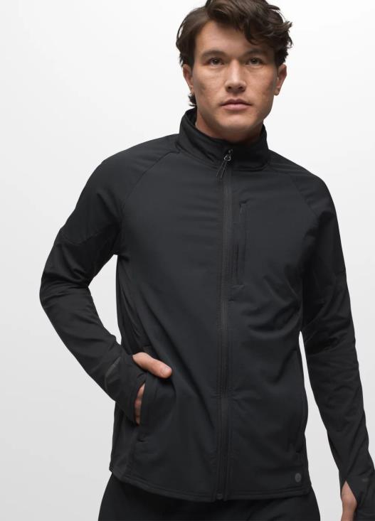 uomini Giacca ibrida Ice Flow prAna nero vestiario T6DPZ808