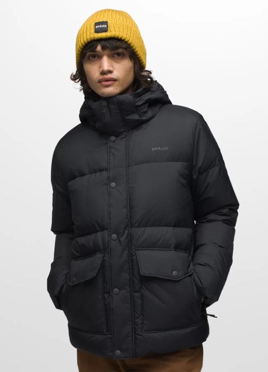 uomini giacca da trail in legno prAna nero vestiario T6DPZ1080