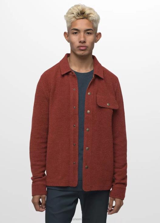 uomini sovracamicia incrediwool prAna erica ruggine vestiario T6DPZ822
